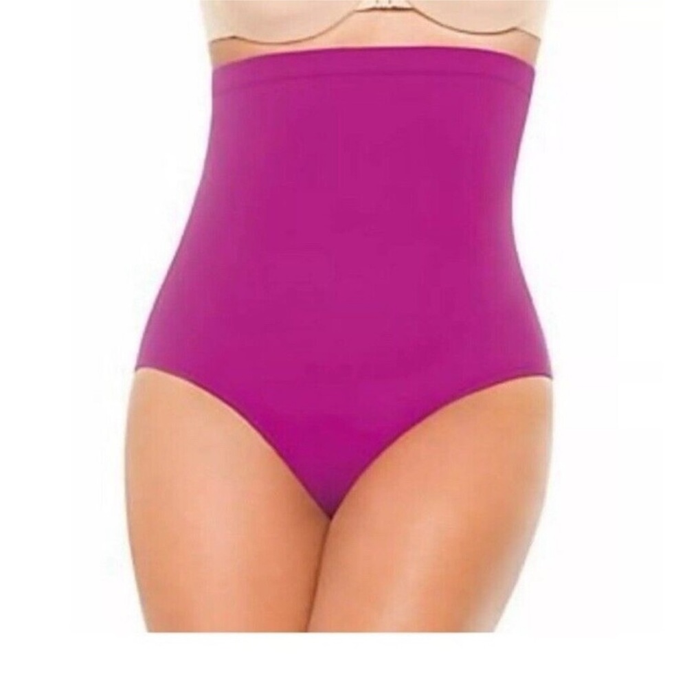SPANX Core High Rise Go Slimming Swim Bottoms Size 12 Pink NWT Beach Shapewear